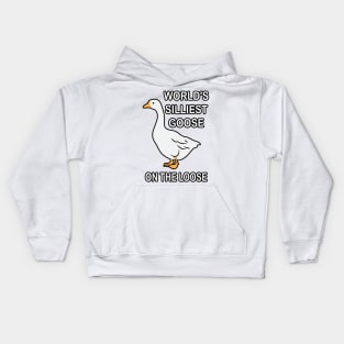 Goose Funny Silly Kids Hoodie